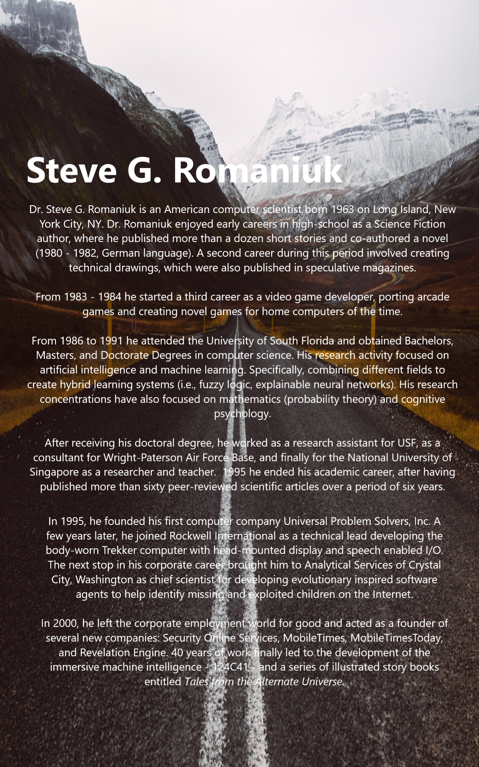 The Long and Straight Road Ahead back book cover image